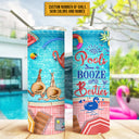 Personalized Swimming Bestie Pools Booze Besties Custom Skinny Tumbler