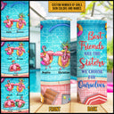 Swimming Flamingo Bestie Choose For Ourselves Custom Skinny Tumbler