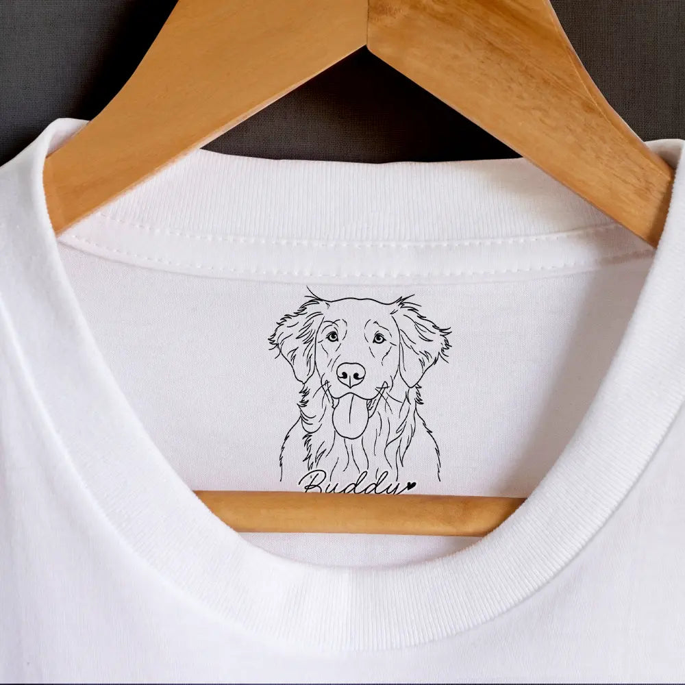 Gift For Mother,Gift For Father,Love,New Dad,New Mom - Custom Photo Pencil Sketch Art Family Dog Cat Portrait - Personalized T Shirt