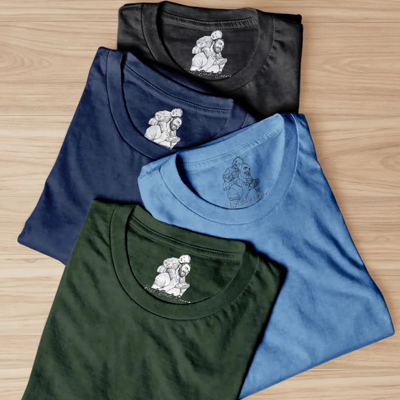 Gift For Mother,Gift For Father,Love,New Dad,New Mom - Custom Photo Pencil Sketch Art Family Dog Cat Portrait - Personalized T Shirt