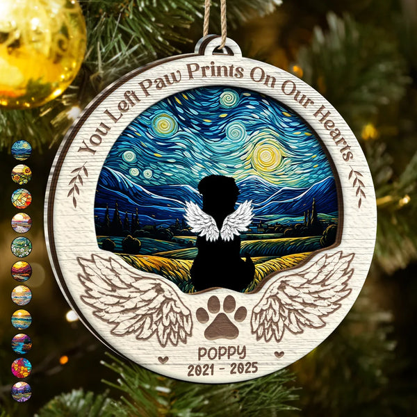 Christmas,Sad,Pet Lovers,Memorial - Pet Angel Forever Loved - Personalized 2-Layered Mix Ornament