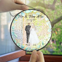 Pet Couple,Love - Pet Couple Wedding - Personalized Stained Glass Window Hanging Suncatcher
