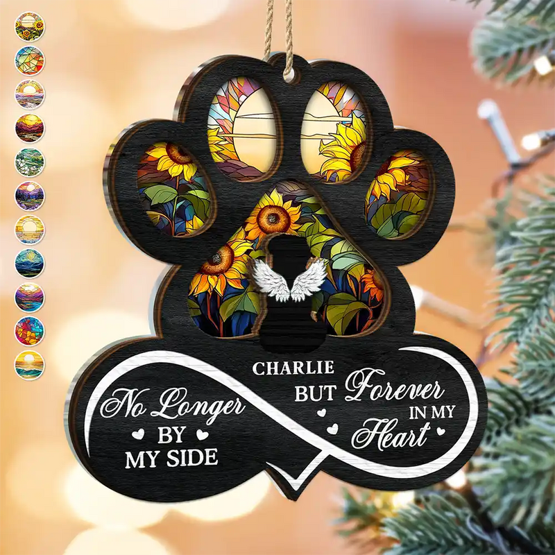 Pet Lovers, Sad, Christmas, Memorial - Pet Forever In My Heart Always Loved - Personalized 2-Layered Mix Ornament