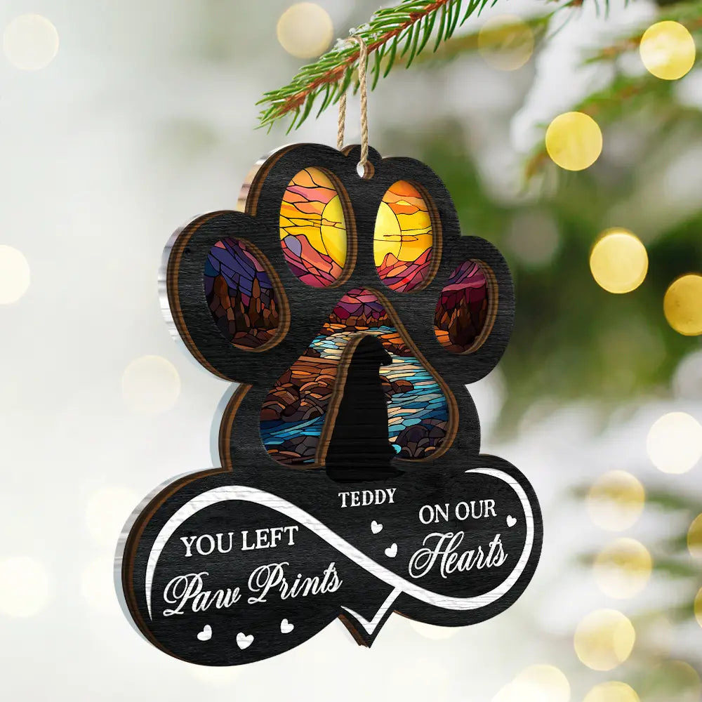Pet Lovers, Sad, Christmas, Memorial - Pet Forever In My Heart Always Loved - Personalized 2-Layered Mix Ornament