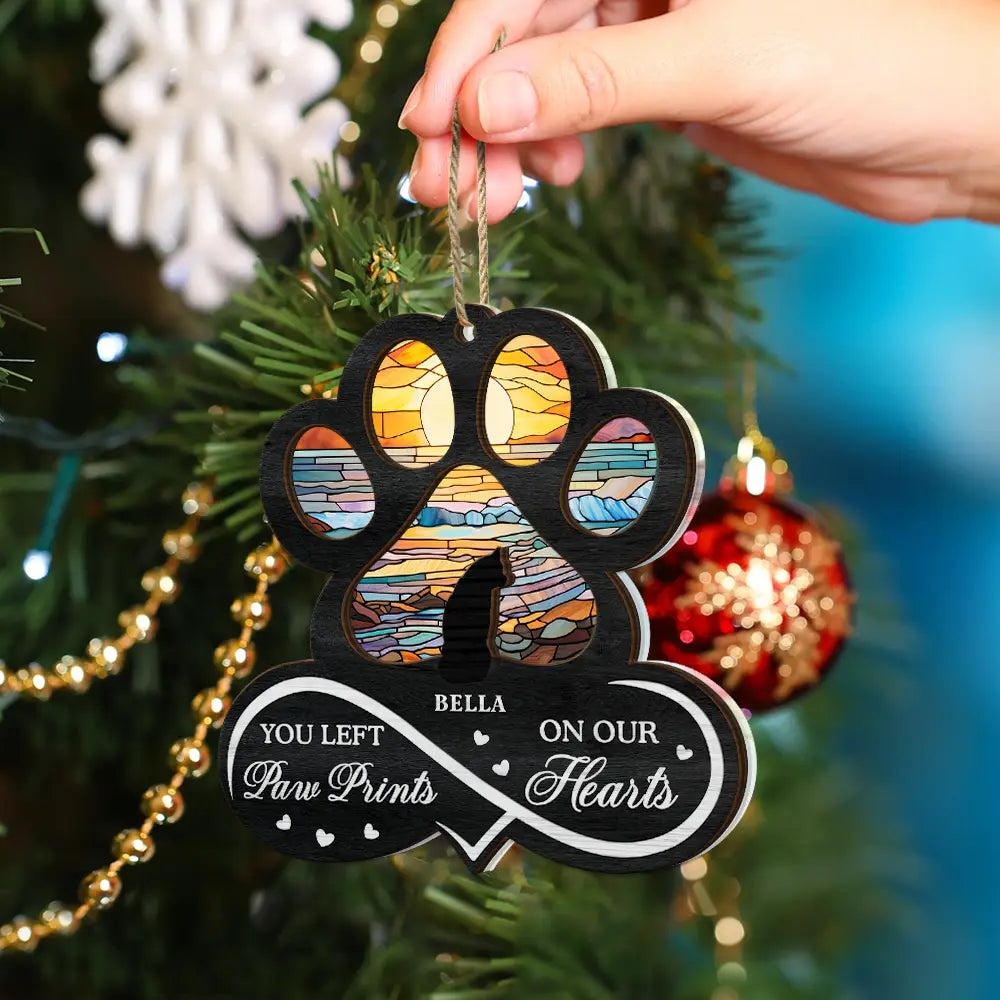 Pet Lovers, Sad, Christmas, Memorial - Pet Forever In My Heart Always Loved - Personalized 2-Layered Mix Ornament