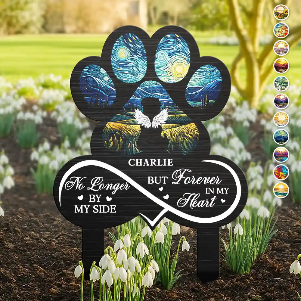 Wander Def Pet Forever In My Heart Always Loved - Personalized Metal Garden Stake ...