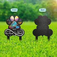Pet Lovers,Pet Mom,Pet Dad,Memorial - Pet Forever In My Heart Always Loved - Personalized Metal Garden Stake