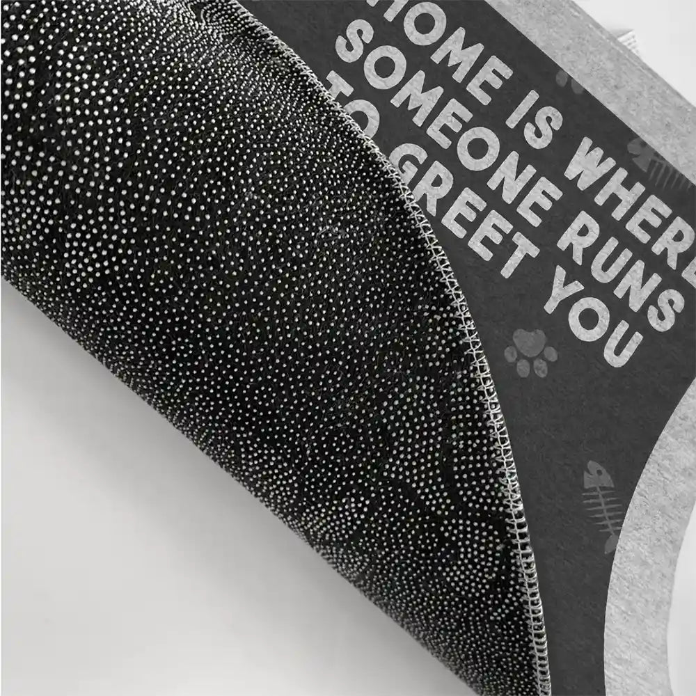 Pet Lovers,Pet Mom,Dog Lovers,Happy - Pet Lovers Where Someone Runs To Greet You - Personalized Doormat