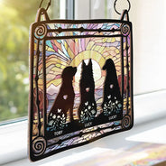Memorial, Pet Lovers, Pet Mom, Pet Dad, Dog Lovers, Dog Mom, Dog Dad, Sad - Pet Memorial My Hardest Goodbye - Personalized Window Hanging Suncatcher Ornament