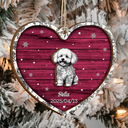 Pet Lovers,Love,Christmas,Memorial - Pet Memorial Toile De Jouy Dog Cat - Personalized 2-Layered Wooden Ornament
