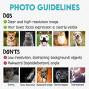 Custom Photo Gift Pet Picture Cat Dog Love You To The Moon Custom Wood Circle Sign, Cat Lovers, Dog Lovers, Memorial Gift