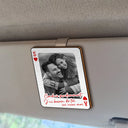 Gift For Couples,Gift For Husband,Gift For Wife,Gift For Boyfriend,Gift For Girlfriend,LGBT,Love,French - Photo Personnalisée Carte À Jouer Conduis Prudemment - Clip De Pare-Soleil De Voiture À Forme Spéciale Personnalisé