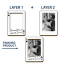 Gift For Couples,Gift For Husband,Gift For Wife,Gift For Boyfriend,Gift For Girlfriend,LGBT,Love,French - Photo Personnalisée Carte À Jouer Conduis Prudemment - Clip De Pare-Soleil De Voiture À Forme Spéciale Personnalisé