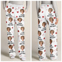 Gift For Couples,Gift For Husband,Gift For Wife,Gift For Boyfriend,Gift For Girlfriend,LGBT,Love,French - Photo Personnalisée J’aime Mon Amour - Pantalon De Pyjama Personnalisé