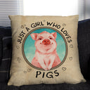 Pig Just A Girl Customized Pillow