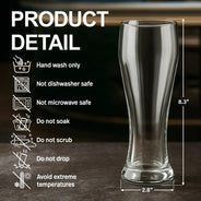 Gift For Father,New Dad,Non-Eng,Icon,Adorable - Our First Father's Day Together - Personalized Pilsner Glass
