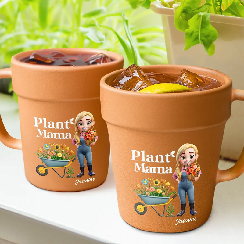 Gardening,Gift For Women,Happy,Gift For Yourself,Gift For Mother,Gift For Grandma - Plant Lady - Personalized Plant Pot Ceramic Mug