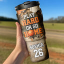 Gift For Kids, Gift For Grandkids, Happy - Play Hard Or Go Home Sport Kids - Personalized 30oz Tumbler With Handle