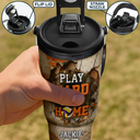 Gift For Kids, Gift For Grandkids, Happy - Play Hard Or Go Home Sport Kids - Personalized 30oz Tumbler With Handle