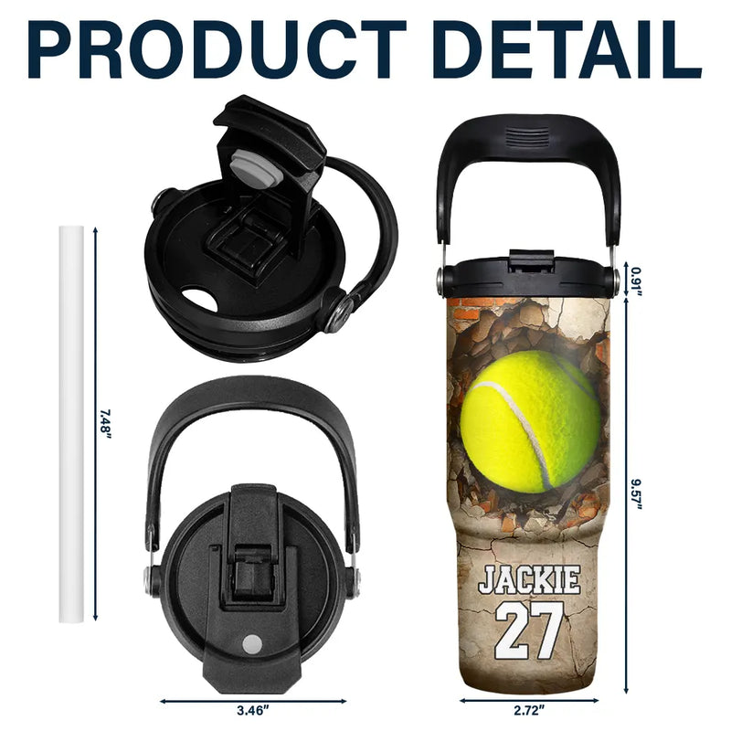 Gift For Kids, Gift For Grandkids, Happy - Play Hard Or Go Home Sport Kids - Personalized 30oz Tumbler With Handle