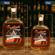 Pontoon,Happy,Gift For Yourself,Gift For Women,Gift For Men - Pontoon Captain - Personalized Whiskey Bottle