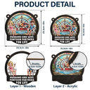 Gift For Couples, Gift For Husband, Gift For Wife, Gift For Boyfriend, Gift For Girlfriend, Happy, Pontoon - Pontoon Partners For Life - Personalized Window Hanging Suncatcher Ornament