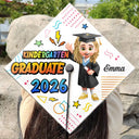Gift For Kids,Gift For Grandkids,Grandpa - Grandkids,Grandma - Grandkids,Graduation,Happy - Preschool Kindergarten Graduation - Personalized Graduation Cap Topper