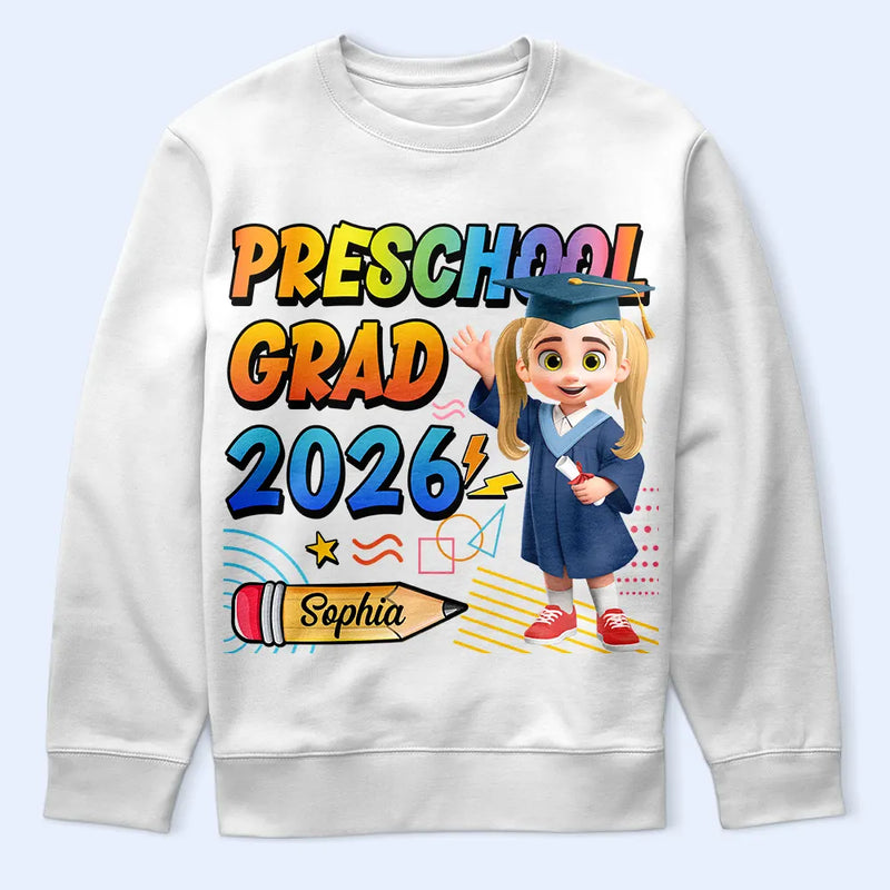 Gift For Kids,Gift For Grandkids,Grandpa - Grandkids,Grandma - Grandkids,Graduation,Happy - Preschool Kindergarten Graduation - Personalized T Shirt