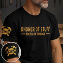 Top Market,Confident,Gift For Men,Gift For Yourself,Custom Text - Professional Problem Solver Knower Of Stuff Fixer Of Things - Personalized T Shirt