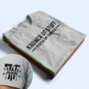 Top Market,Confident,Gift For Men,Gift For Yourself,Custom Text - Professional Problem Solver Knower Of Stuff Fixer Of Things - Personalized T Shirt