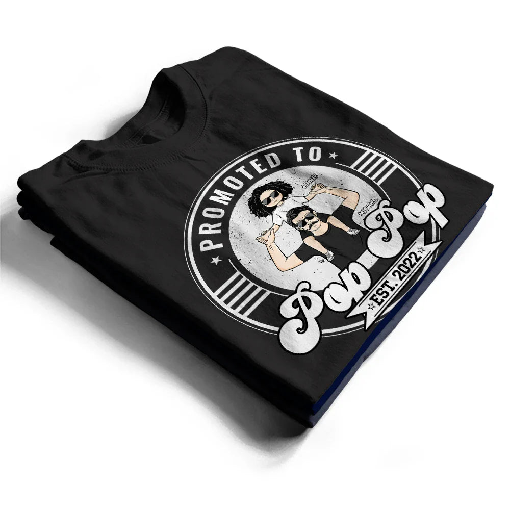 Gift For Husband,Gift For Yourself,Gift For Father,New Dad - Promoted To Daddy - Personalized T Shirt
