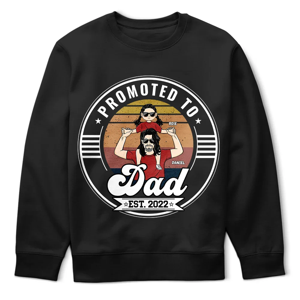 Gift For Husband,Gift For Yourself,Gift For Father,New Dad - Promoted To Daddy - Personalized T Shirt
