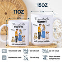 New Dad,New baby,New Mom,Happy - Promoted To Mommy & Daddy Baby Arriving - Personalized White Edge-to-Edge Mug