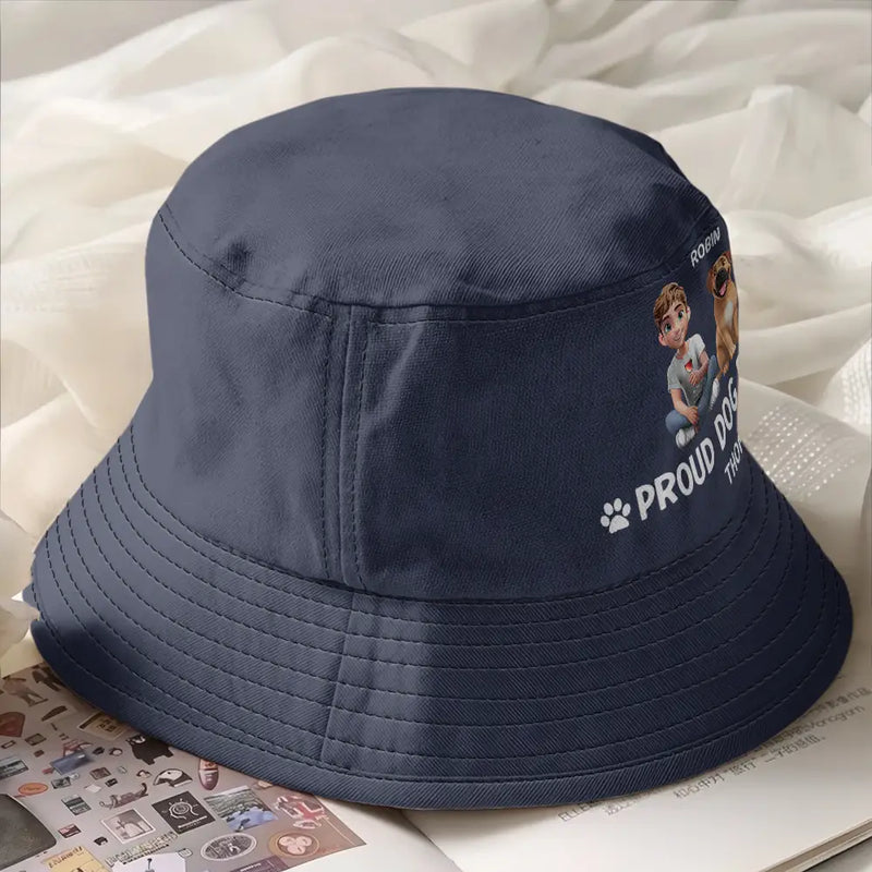 Dog Lovers, Dog Mom, Dog Dad, Pet Dad, Pet Mom, Pet Lovers, Love - Proud Dog Mom Dog Dad - Personalized Bucket Hat