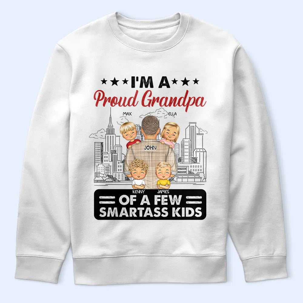 Gift For Grandpa, Gift For Father, Funny - Proud Grandpa Of A Few - Personalized T Shirt