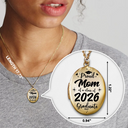 Happy,Graduation,Gift For Women,Gift For Men,Gift For Aunt,Gift For Uncle,Gift For Mother,Gift For Grandpa,Gift For Father,Gift For Grandma,Gift For Sibling,Gift For Sisters,Gift For Brothers - Custom Photo Proud Mom Dad Grandma Of Graduate - Personalized Locket Necklace
