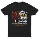 Graduation,Gift For Mother,Gift For Father - Proud Mom Dad Of A Class Graduate University College - Personalized T Shirt