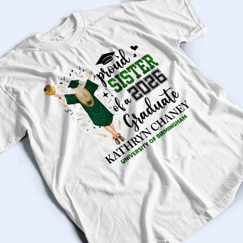 Gift For Yourself,Gift For Women,Gift For Men,Graduation,Happy,Parents,Gift For Mother,Gift For Father - Proud Mom Dad Of A Class Graduate University College - Personalised T Shirt