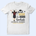 Graduation,Gift For Mother,Gift For Father - Proud Mom Dad Of A Class Graduate University College - Personalized T Shirt