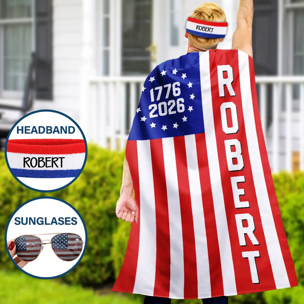 Proudly Celebrating 250 Years of Freedom - Personalized Costume Cape