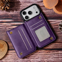 Gift For Grandpa, Gift For Grandma, Gift For Grandparents, Gift For Mother, Gift For Father, Happy, Stick Figure - This Grandma Grandpa Belongs To Kids Pet - Personalized Leather Flip Wallet Phone Case