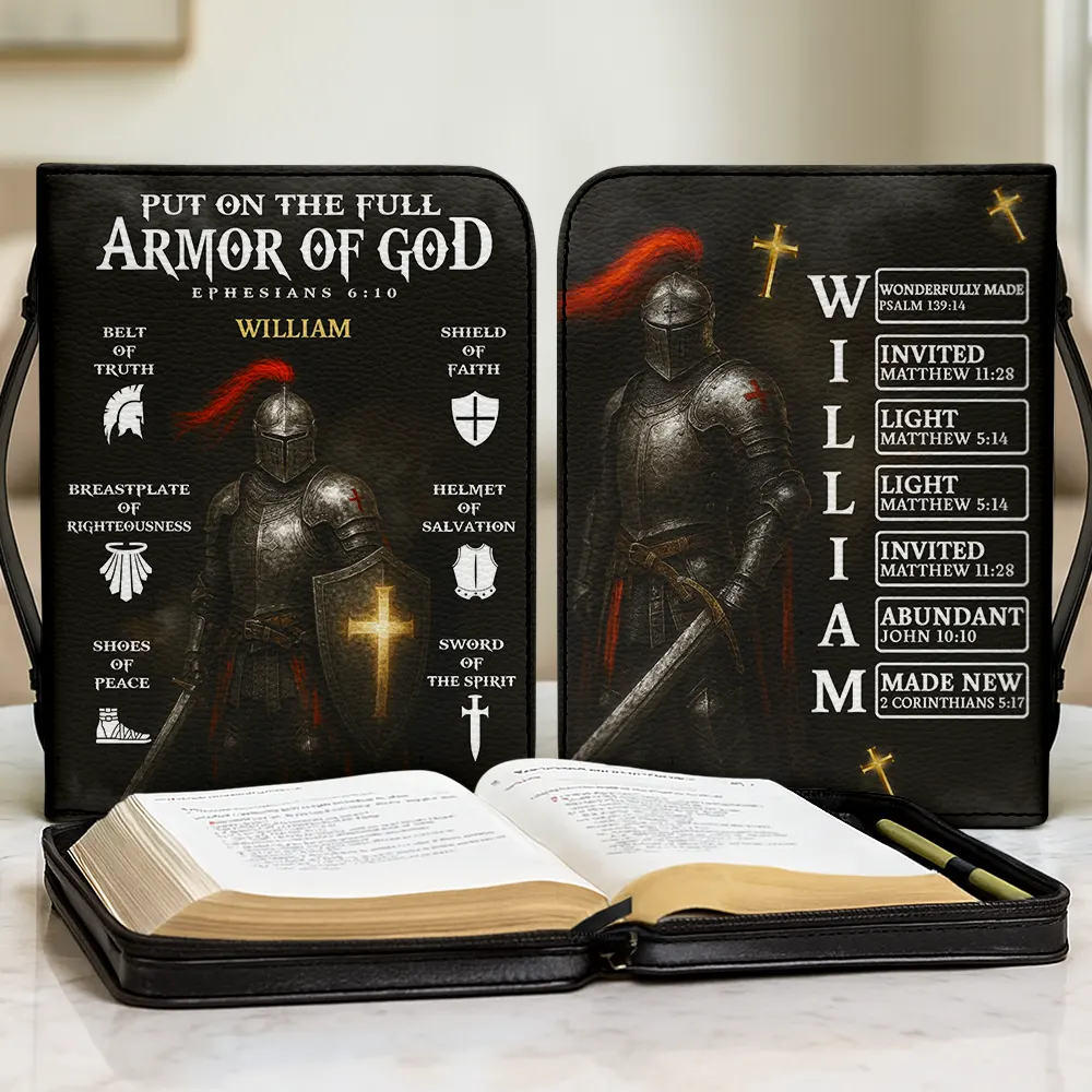 Put On The Full Armor Of God Bible - Personalized Bible Cover