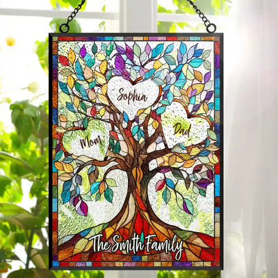 Vertical Stained Glass Suncatcher
