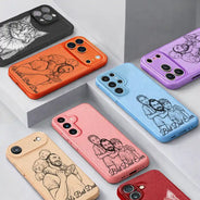 Custom Photo,Gift For Father,Dad - Children,Happy,Photo - Pencil Sketch (Bold),Proud - Custom Photo Bold Sketch Best Dad Ever I Love You - Personalized Leather Phone Case