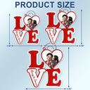 Photo personnalisée Amour éternel - Cadeau d'anniversaire, d'anniversaire pour conjoint, amoureux, mari, femme, petit ami, petite amie, couple - Cintre de voiture en acrylique personnalisé