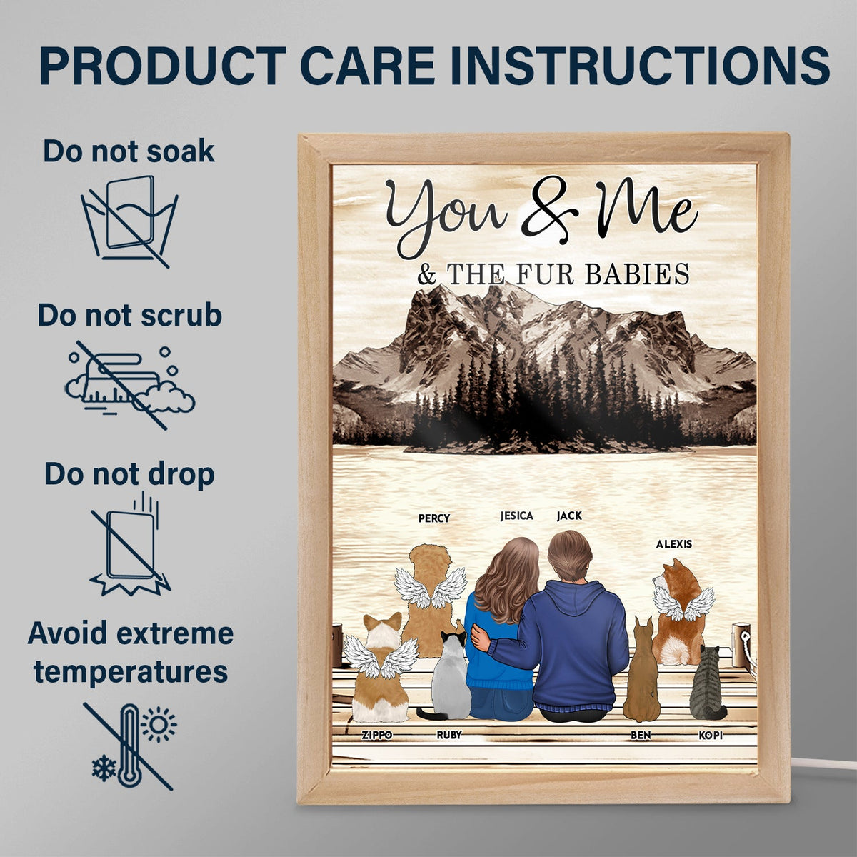 You & Me And The Fur Babies - Anniversary Gift For Spouse, Lover, Coup ...