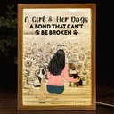 A Bond That Can't Be Broken - Gift For Dog Lovers, Dog Mom, Dog Dad - Personalized Picture Frame Light Box