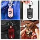 Custom Photo Drive Safe We Need You Dad - Birthday, Loving Gift For Dad, Father, Papa, Grandpa - Personalized Leather Photo Keychain