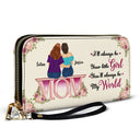 Always My Mother Forever My Friend - Gift For Mom, Mama, Mother - Personalized Leather Long Wallet