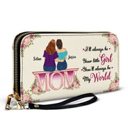 Always My Mother Forever My Friend - Gift For Mom, Mama, Mother - Personalized Leather Long Wallet